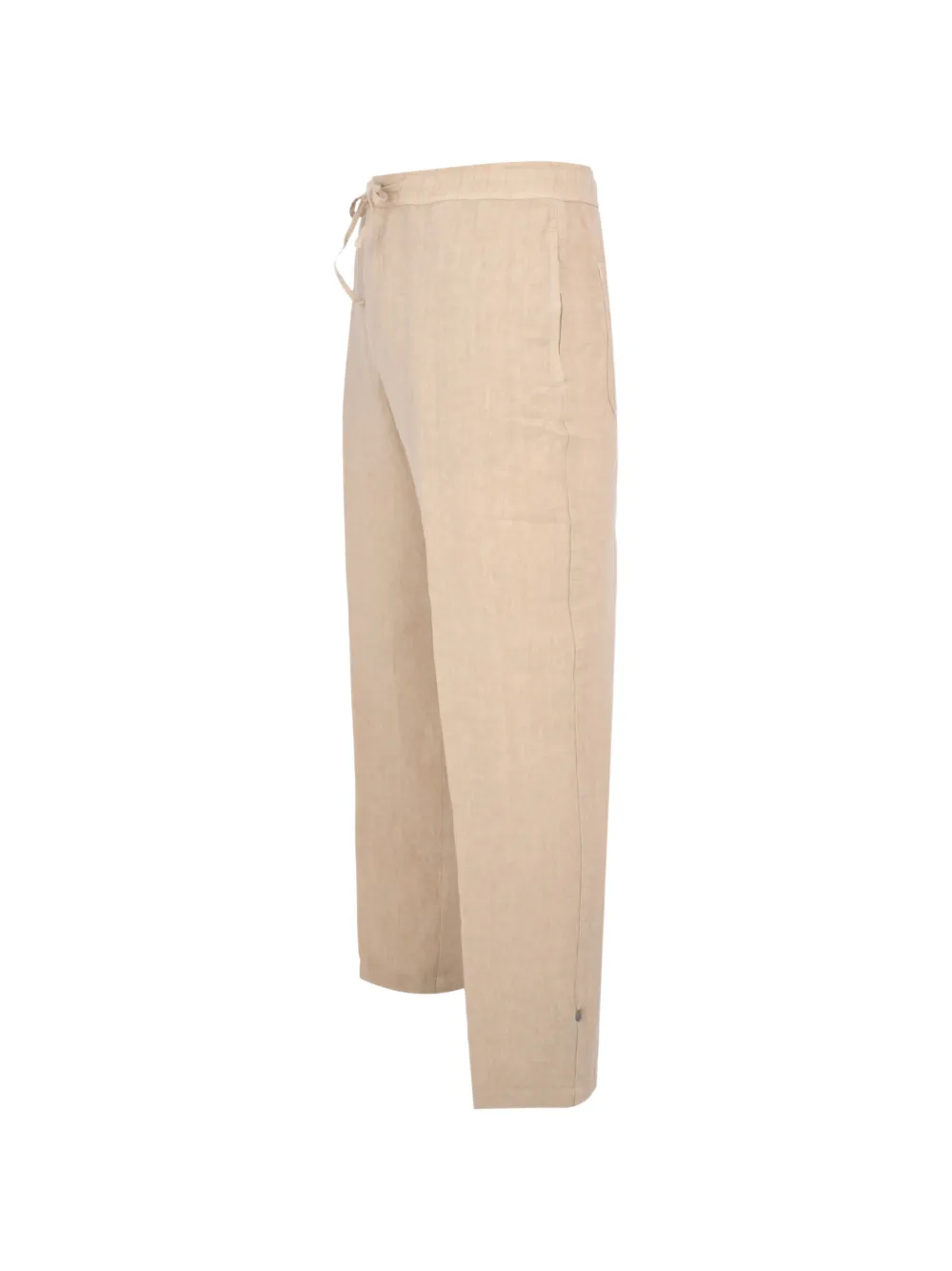 120% Lino Broek met trekkoord Beige