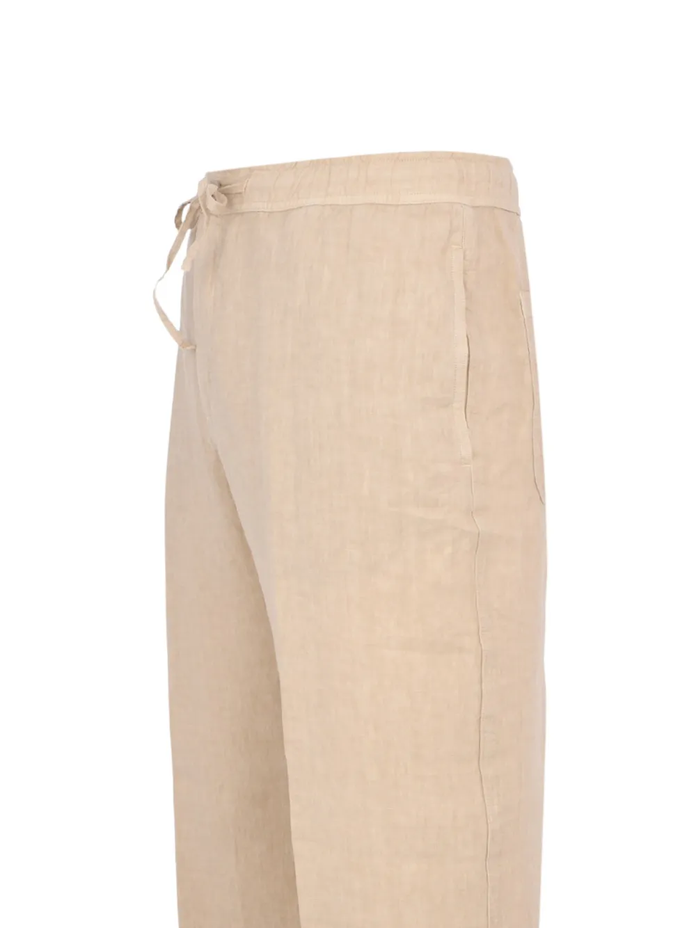 120% Lino Broek met trekkoord Beige