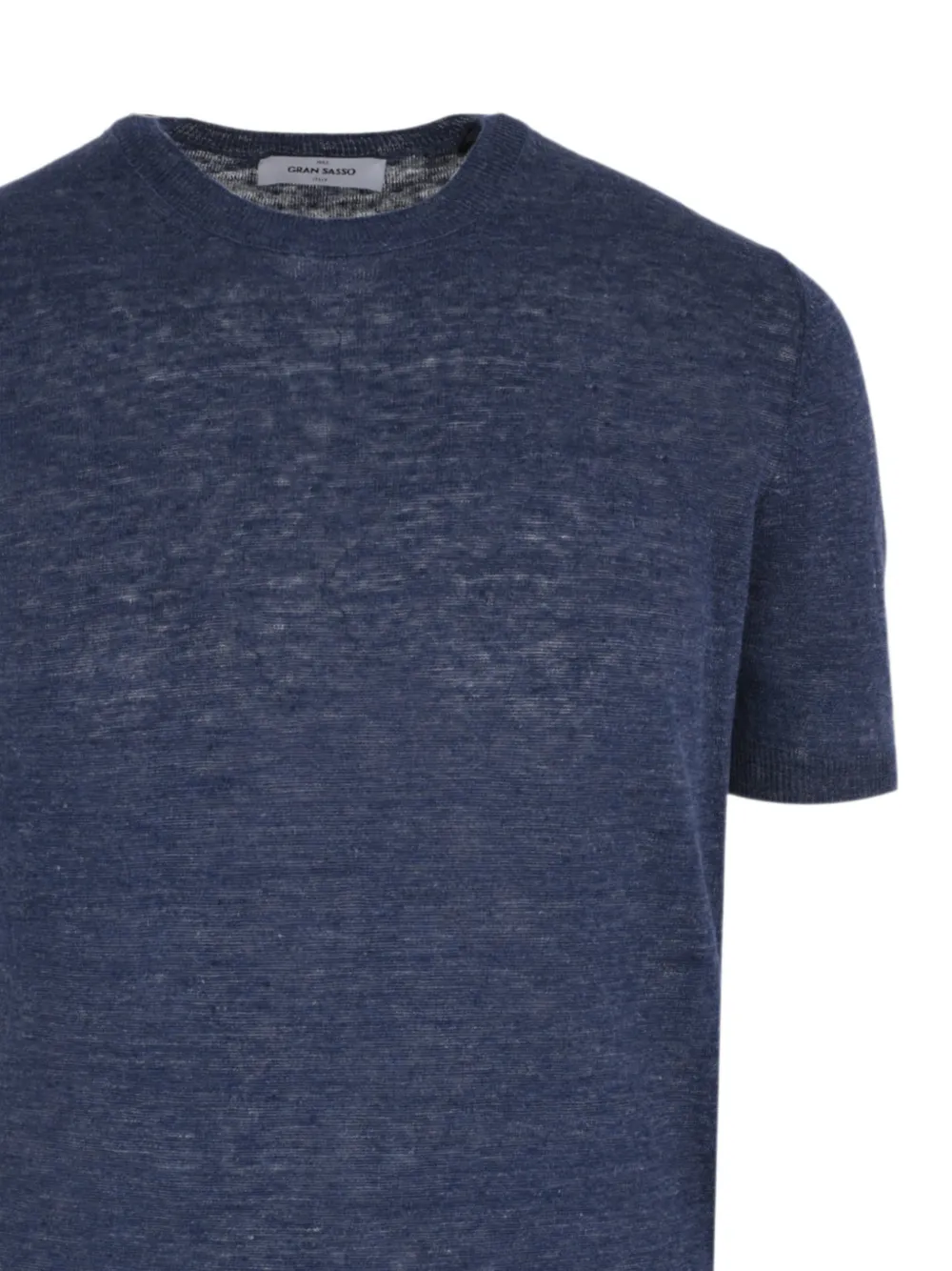 Gran Sasso fine-knit short-sleeve T-shirt Blauw
