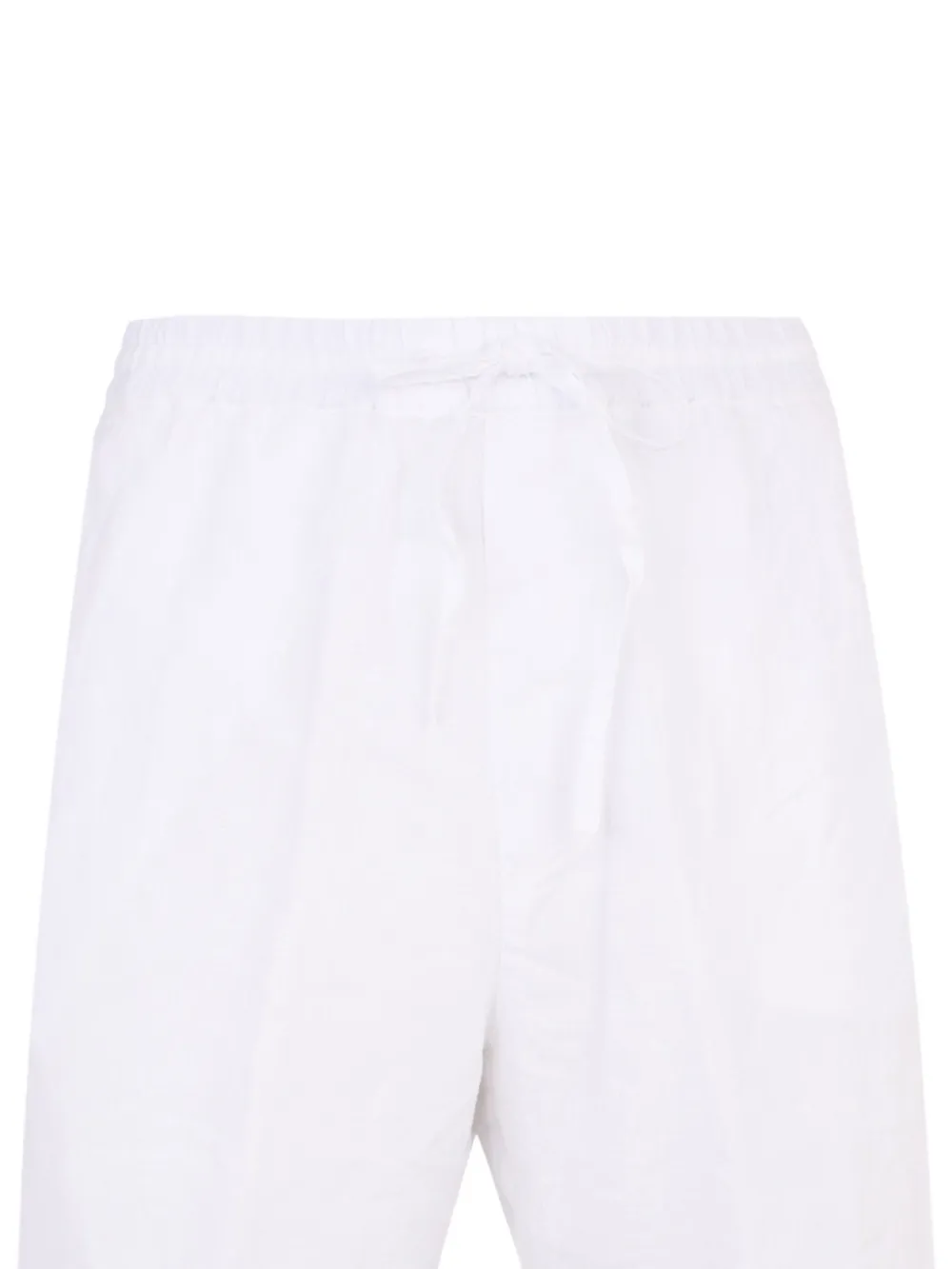 120% Lino Bermuda shorts met trekkoord Wit