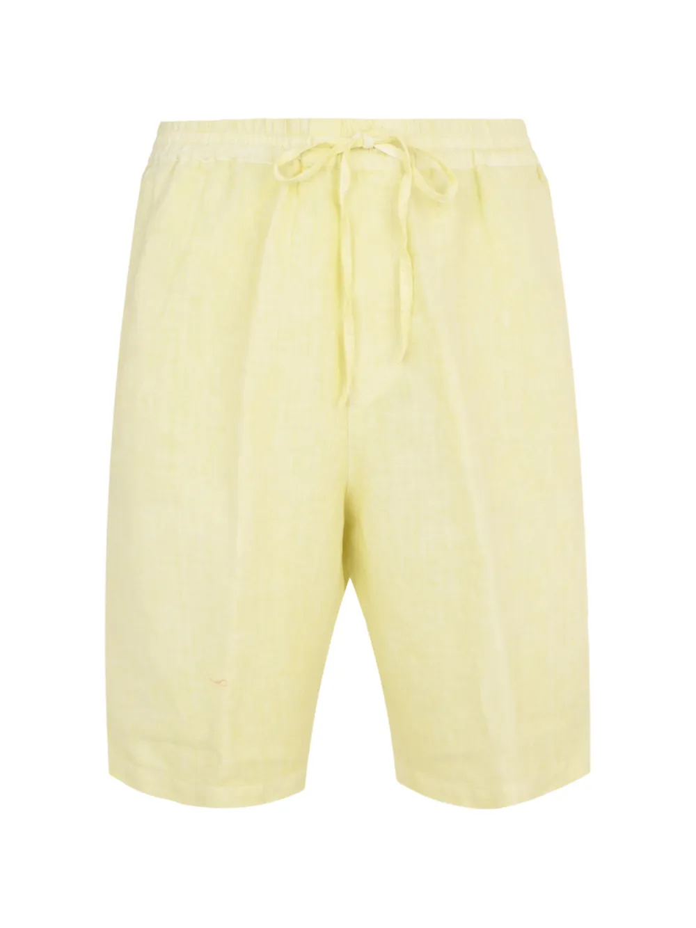 120% Lino drawstring bermuda shorts - Giallo