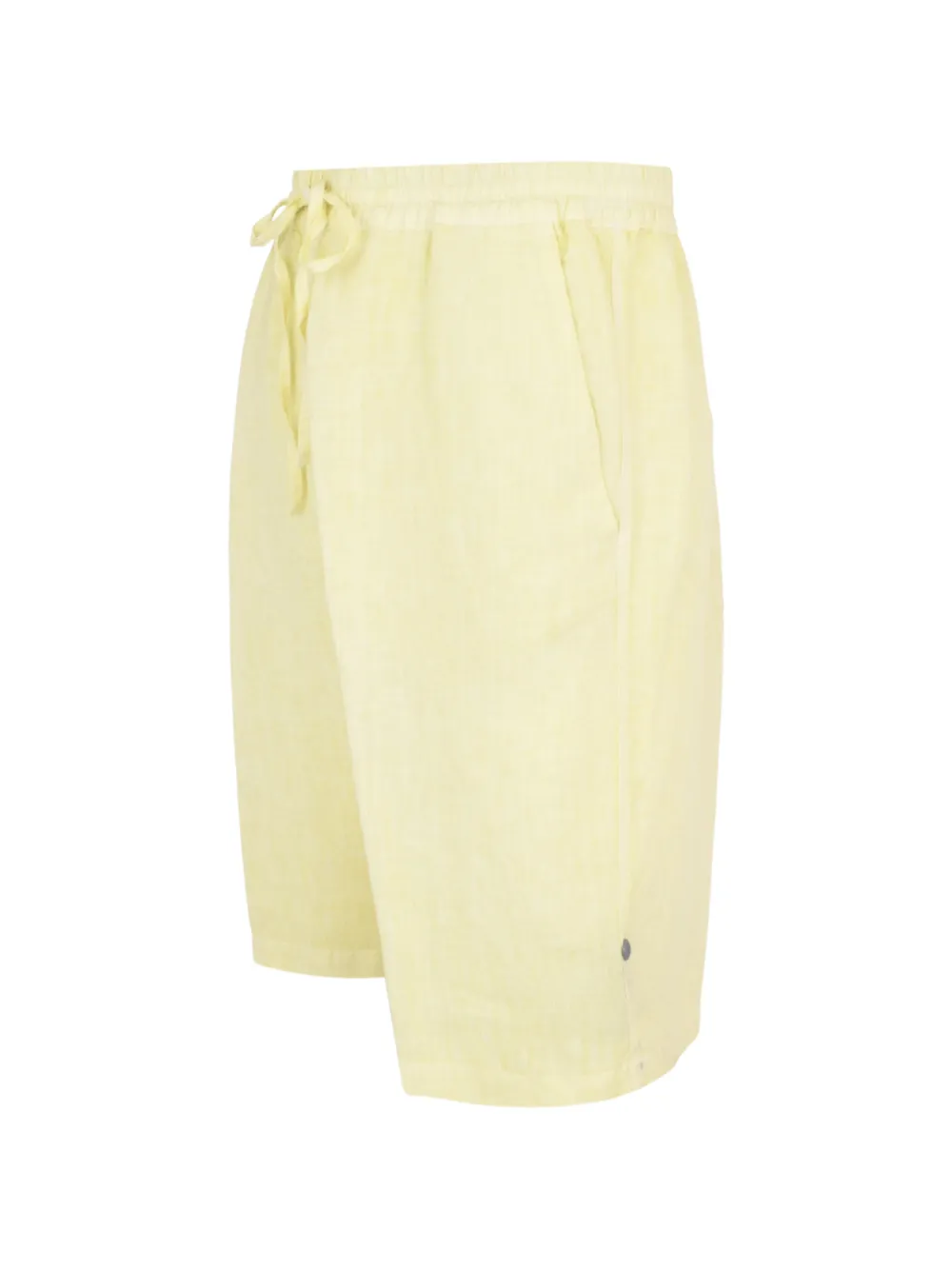 120% Lino Bermuda shorts met trekkoord Geel