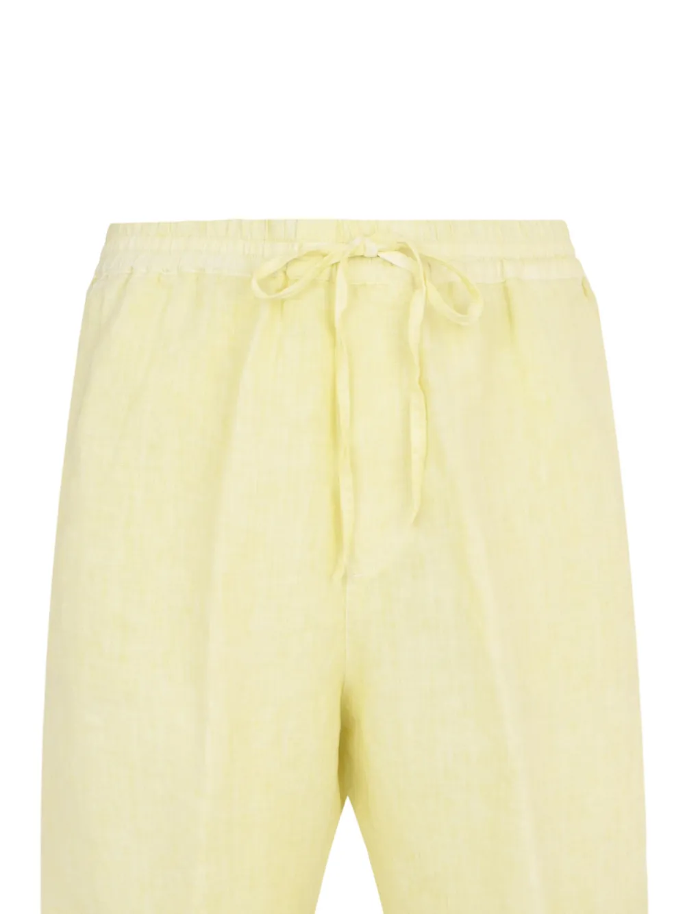 120% Lino Bermuda shorts met trekkoord Geel