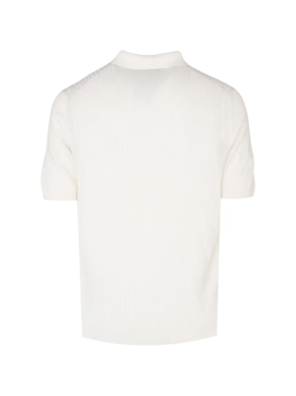 Gran Sasso Ribgebreid poloshirt Beige