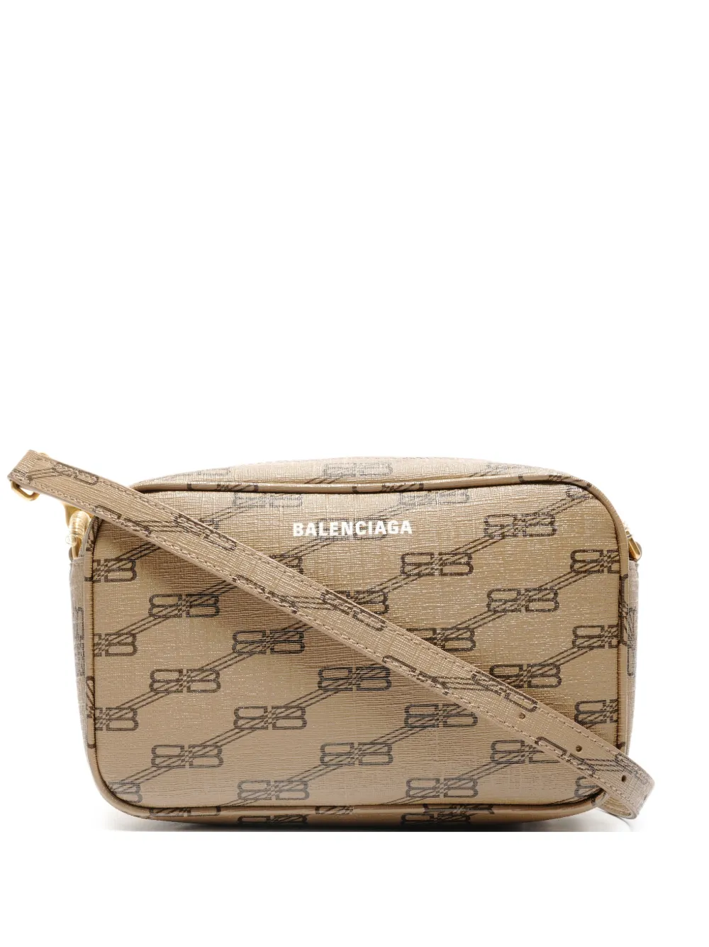 Balenciaga Pre-Owned 2020-2025 monogram-pattern shoulder bag - Toni neutri