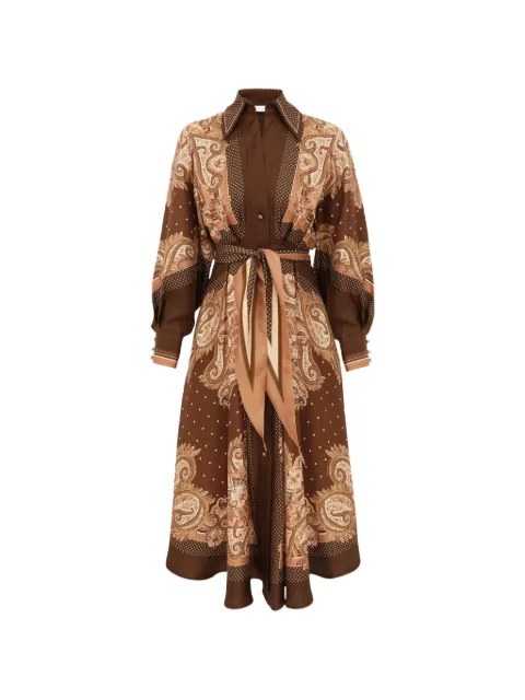 ZIMMERMANN paisley-print silk shirt dress