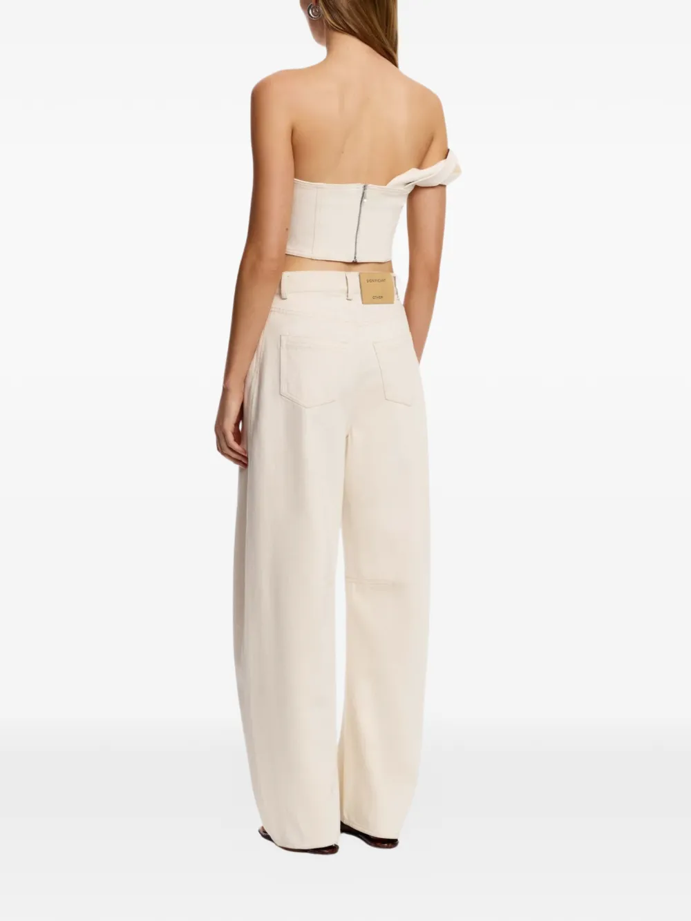 SIGNIFICANT OTHER Flori top met ruches Beige