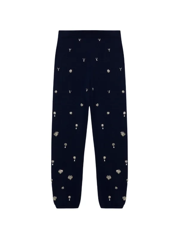 Simkhai Kandace Crystal-embellished Trousers in Blue