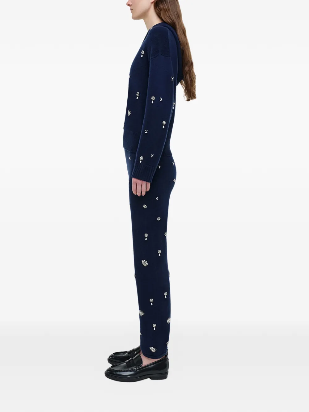 Simkhai Kandace broek verfraaid met kristallen Blauw