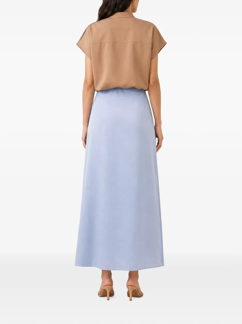 Fabiana Filippi embellished organza midi skirt Blauw