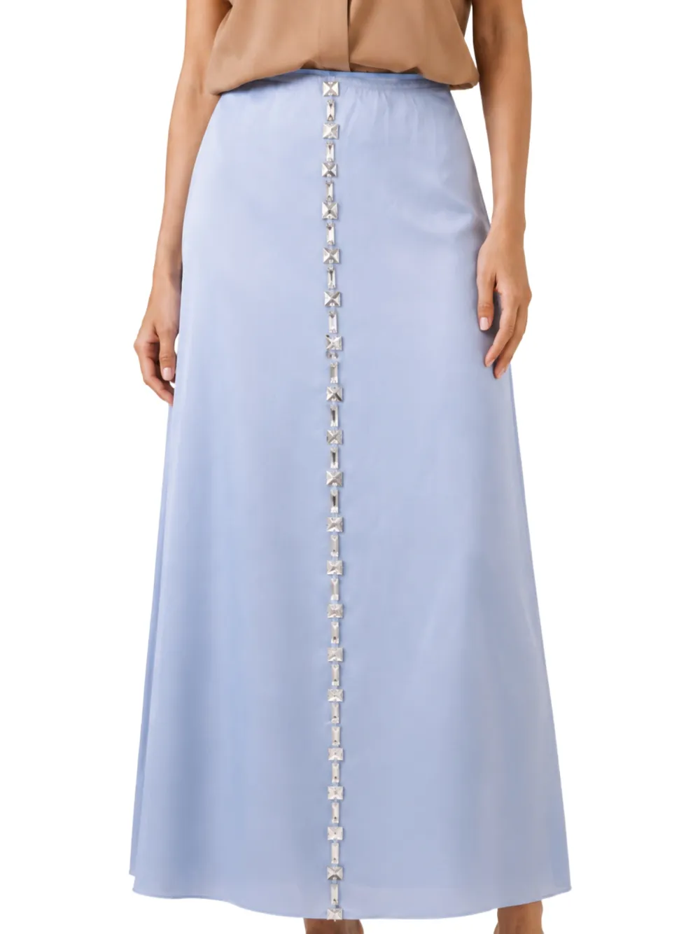 Fabiana Filippi embellished organza midi skirt Blauw