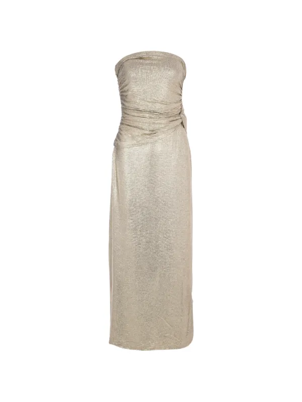 SIGNIFICANT OTHER Caera Ruched Strapless Dress | Gold