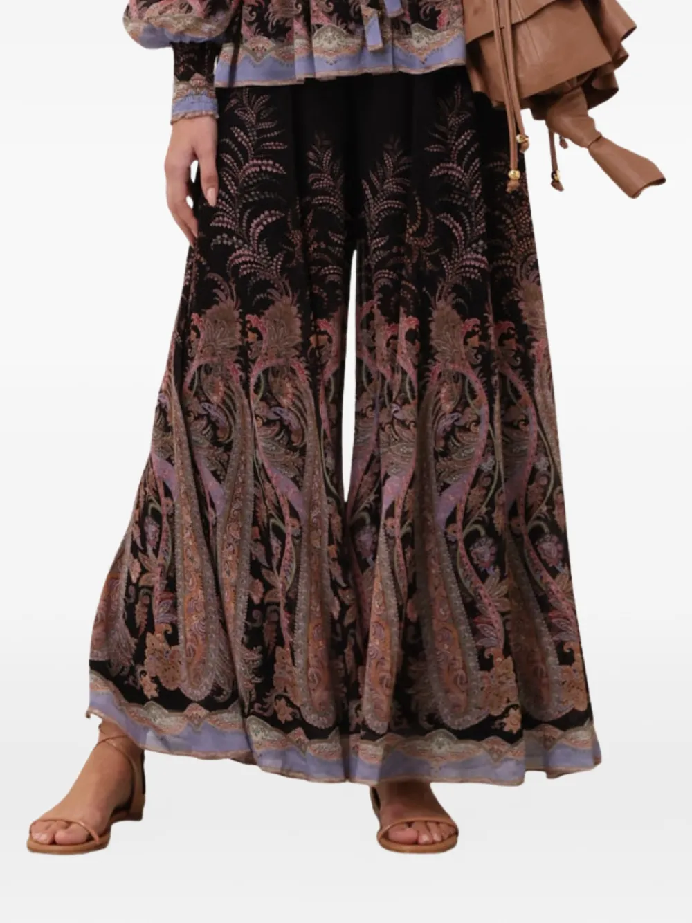 ZIMMERMANN Alchemy paisley-print trousers - Schwarz