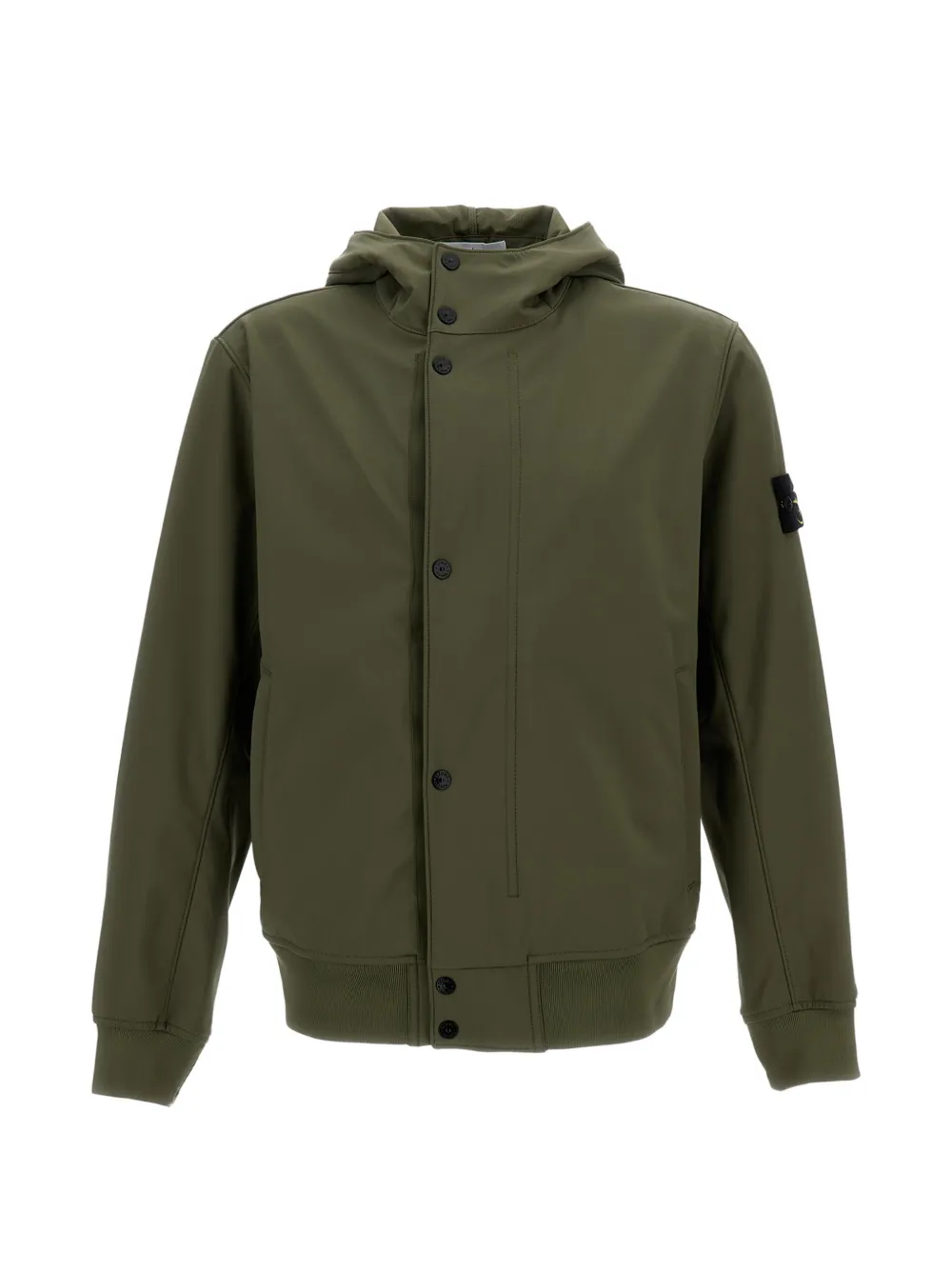 logo-patch hooded jacket