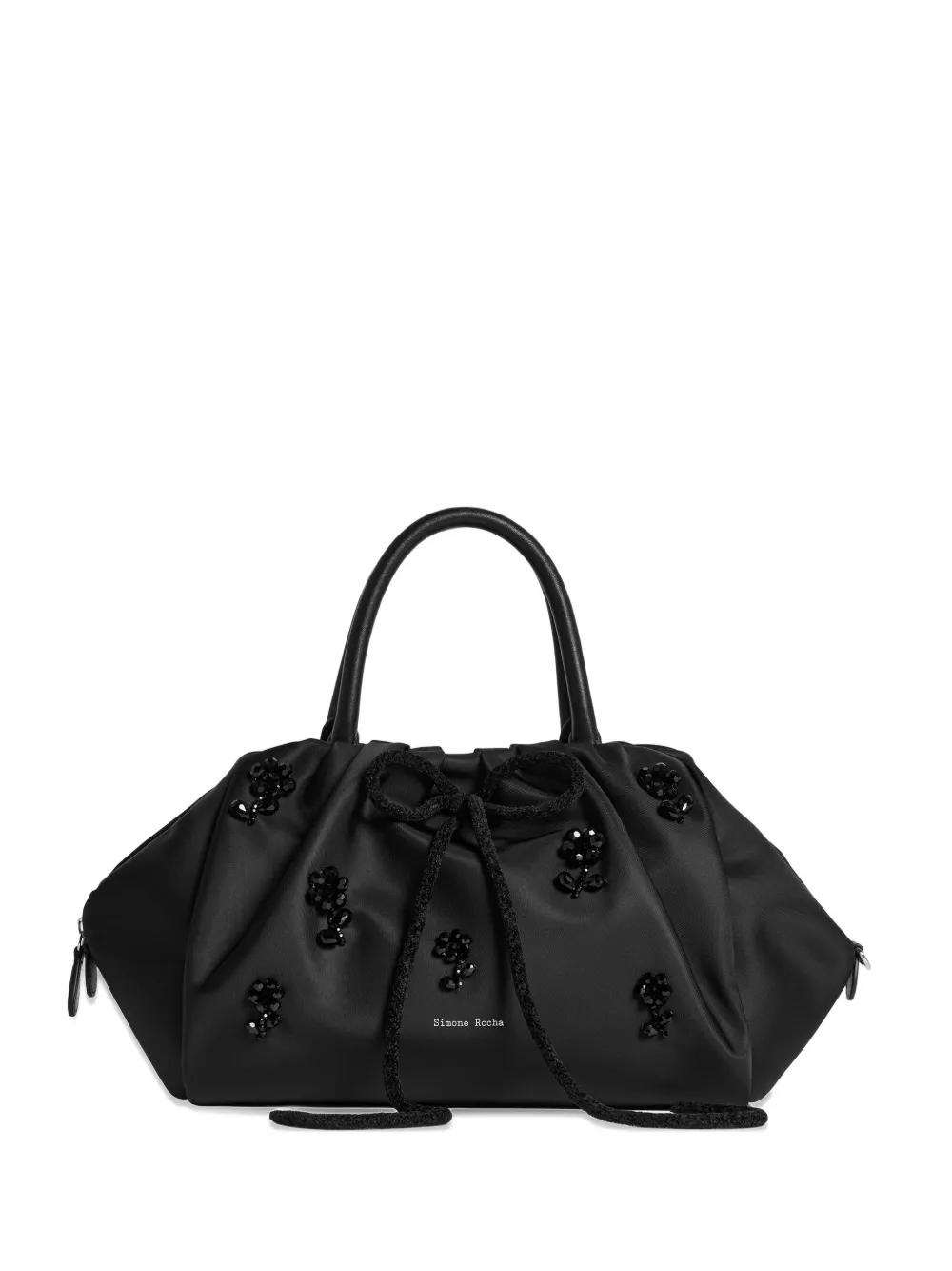 Simone Rocha embroidered tote bag - Nero