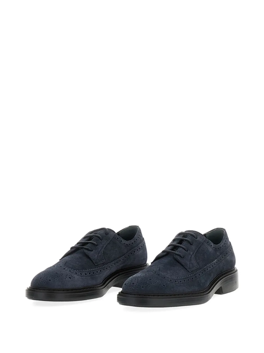 Hogan Leren derby schoenen Blauw