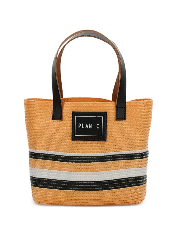 PLAN C plan cショルダーバッグ Plan C ロゴパッチ ショルダーバッグ | オレンジ | FARFETCH JP