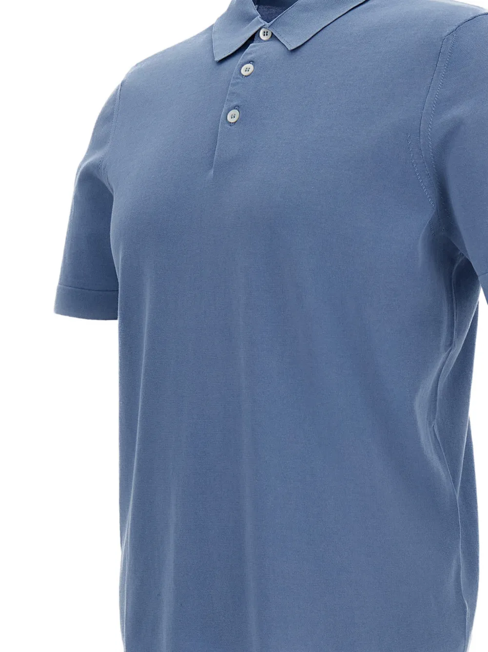  Drumohr Button Polo Shirt - Blue 