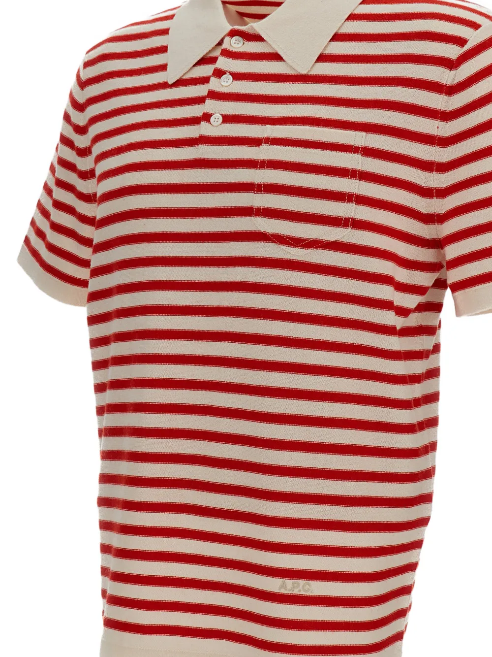  A.p.c. Polo A Rayas - Neutro 