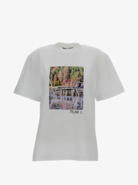 Plan C metallic-effect T-shirt