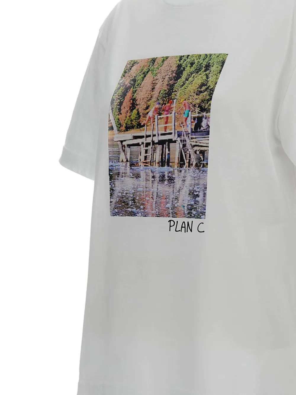  Plan C Metallic-effect T-shirt - White 
