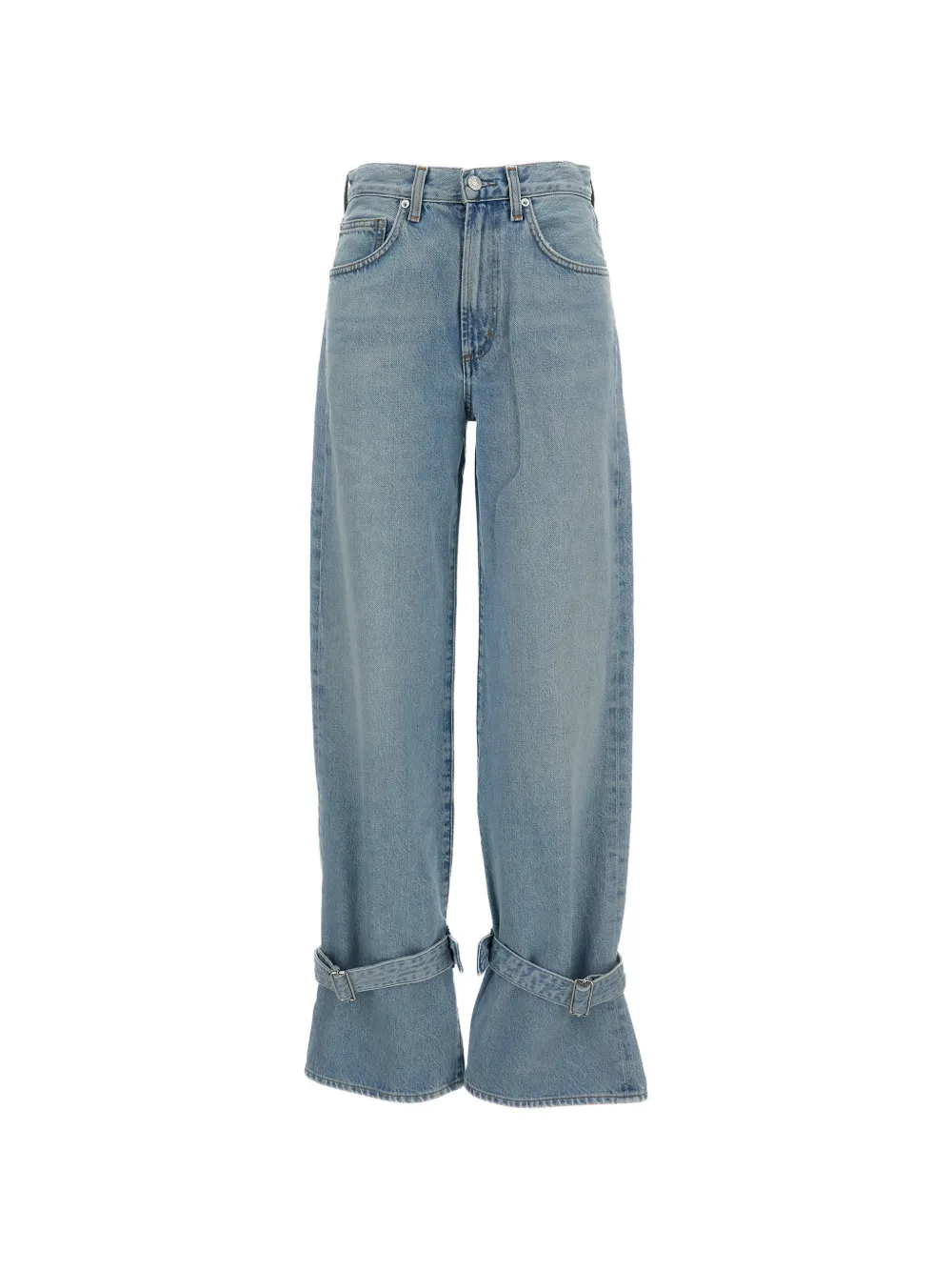 AGOLDE drawstring hem jeans - Blu
