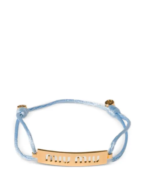 Miu Miu metal and cord bracelet