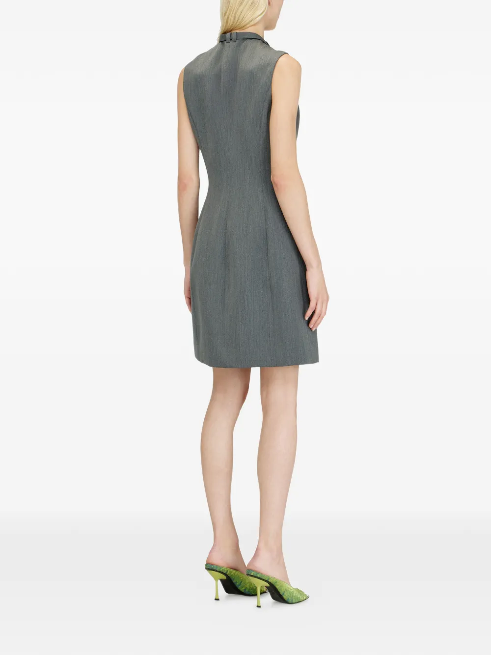  Diesel D-ruvan Sleeveless Zip Mini Dress - Grey 