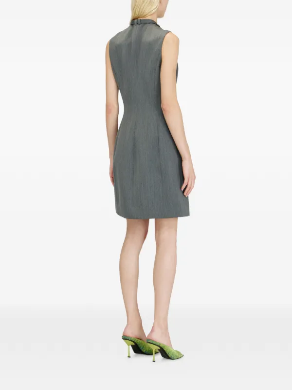 diesel grey dress Women's Jersey dress with see-through effect | Grey