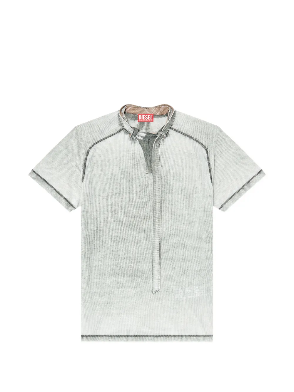 Diesel T-Gary tie-neck T-shirt - Grigio