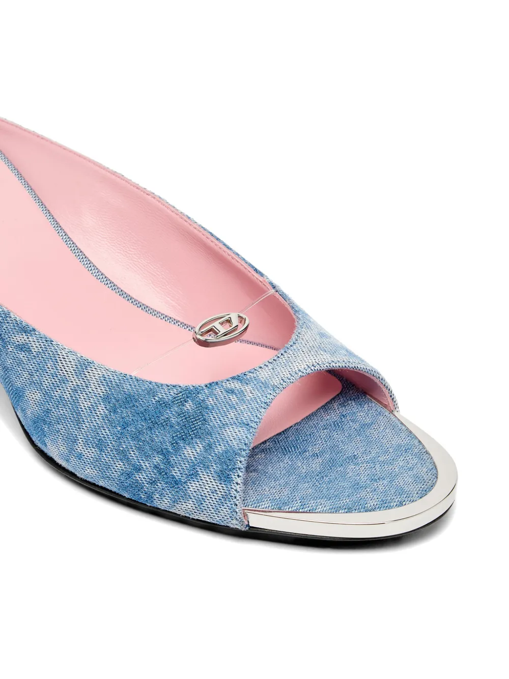 Diesel D-Diam's-Sa logo-plaque sandals Blauw