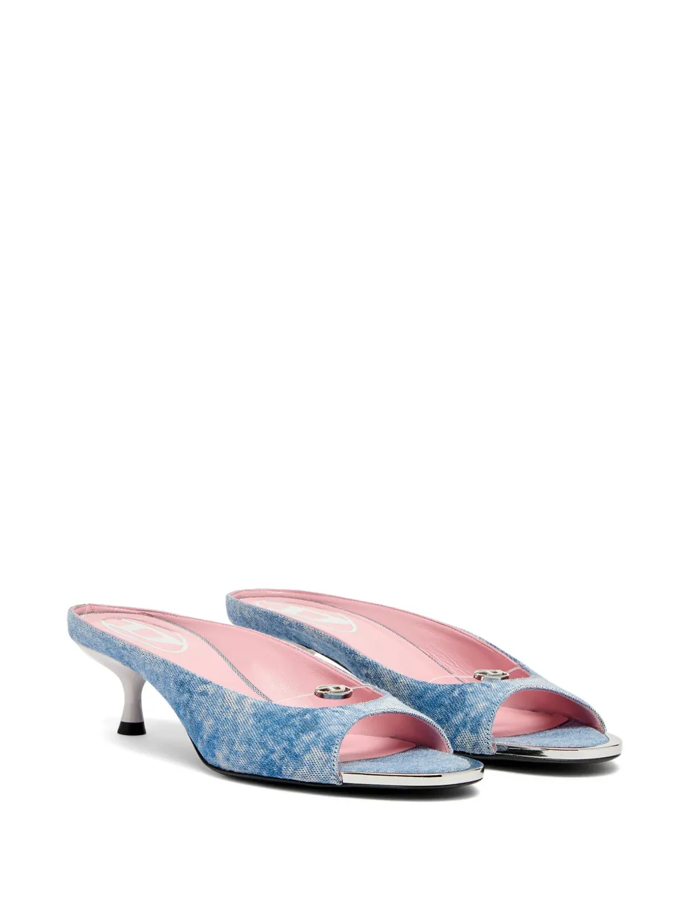 Diesel D-Diam's-Sa logo-plaque sandals Blauw