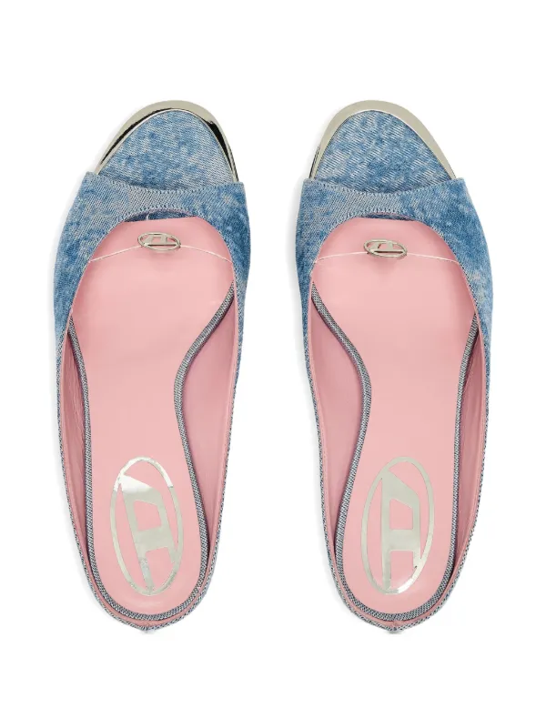 Diesel D-Diam's-Sa logo-plaque Sandals | Blue | FARFETCH ID