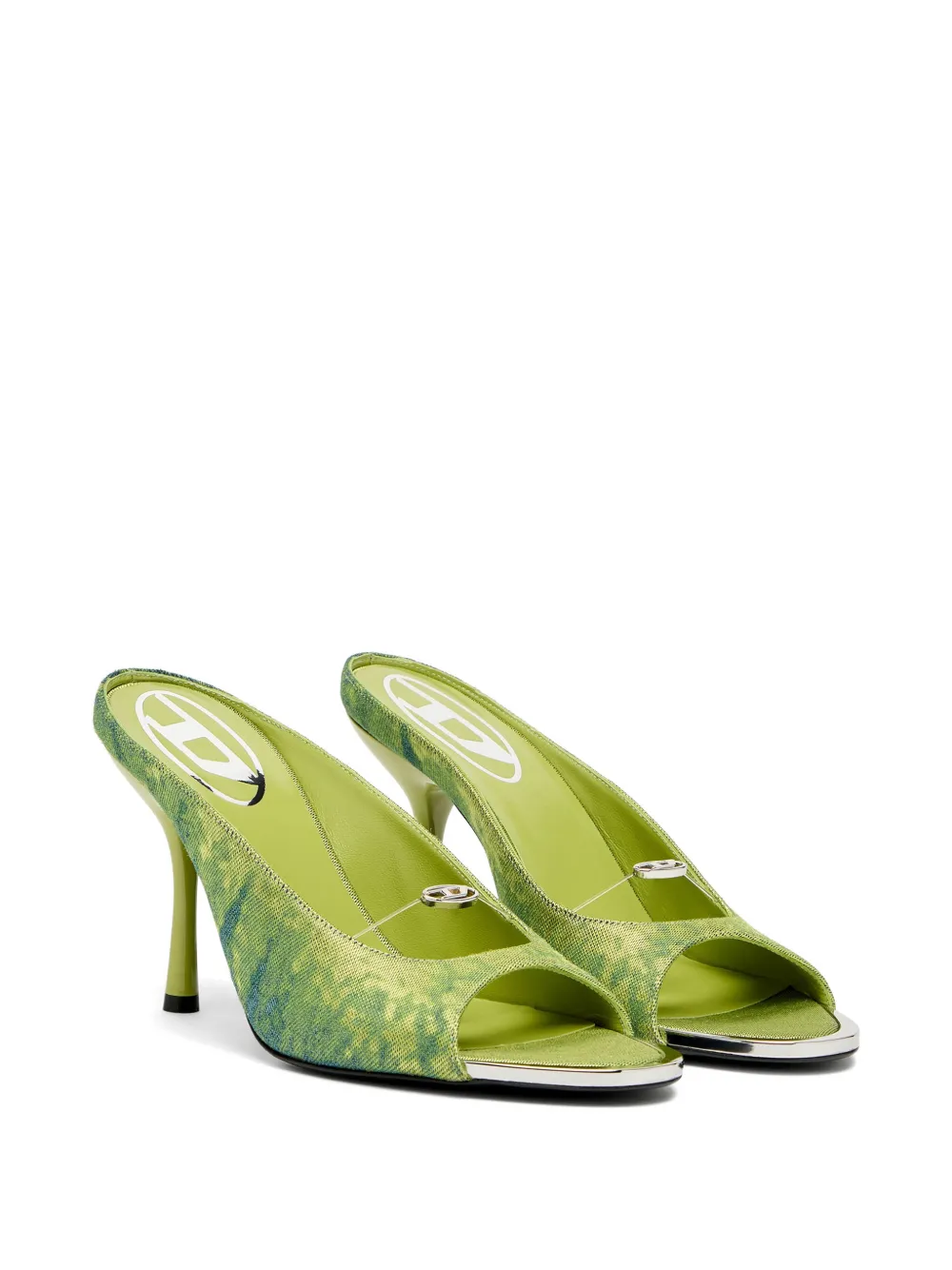 Diesel D-Diam's Sa distressed sandals Groen