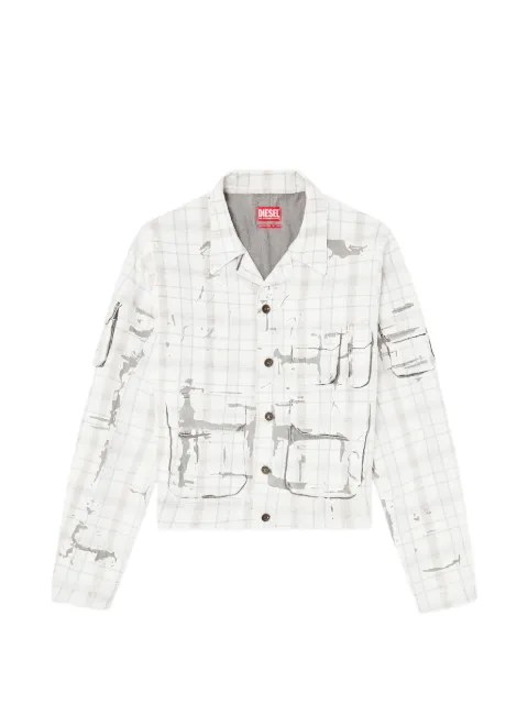 Diesel D-Valen check-pattern shirt jacket