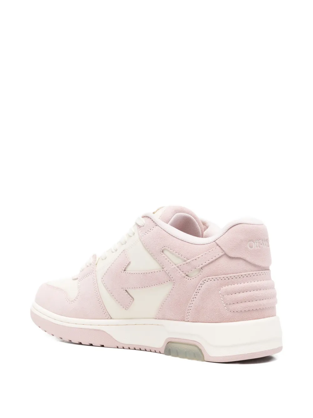 Off-White Arrow suède sneakers Roze