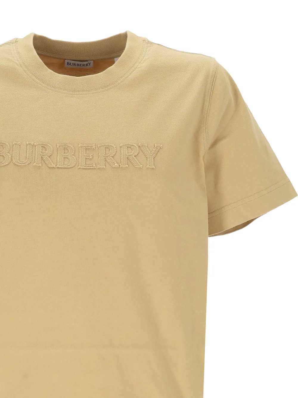 Burberry T-shirt met geborduurd logo Beige