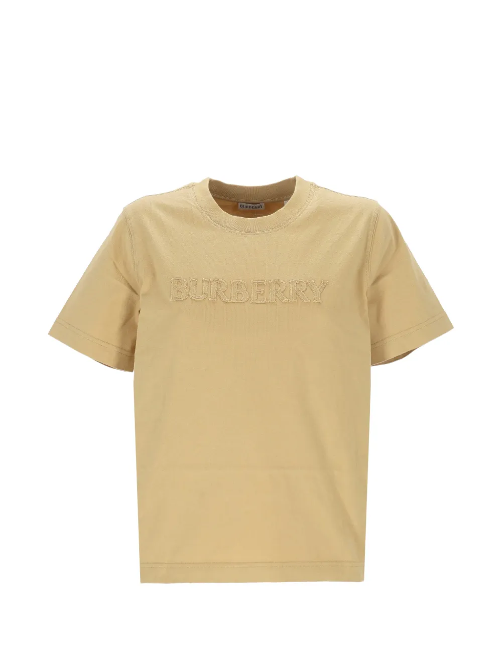Burberry logo-embroidered T-shirt - Toni neutri