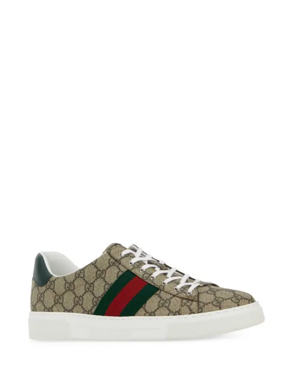 GUCCI グッチ エース スニーカー パール スタッズ Gucci エース スニーカー | ニュートラル | FARFETCH JP
