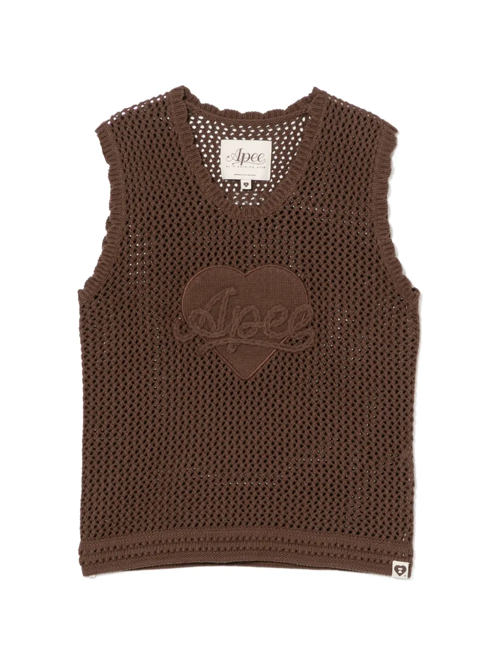 APEE™ by *A BATHING APE® Strick mit Herzapplikation - Braun