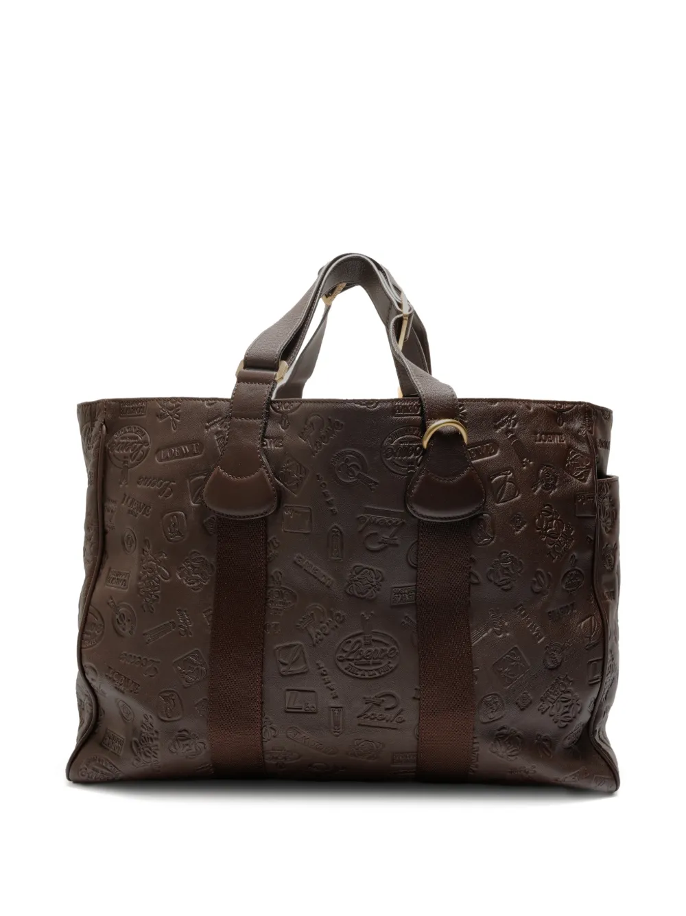 Loewe Pre-Owned 2006 160th anniversary logo-embossed tote bag - Marrone