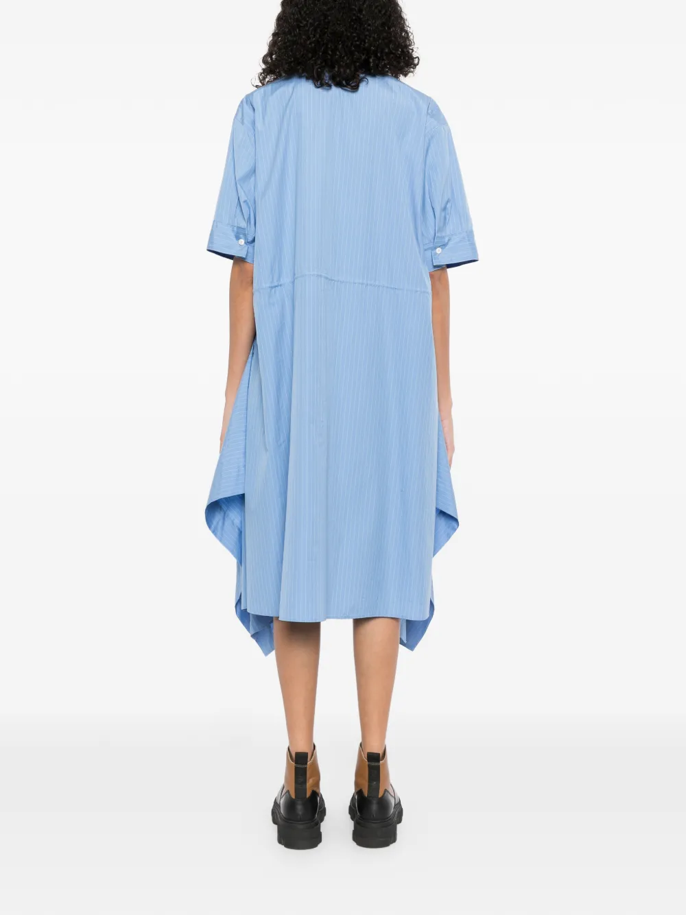 JNBY Gestreepte jurk met asymmetrische zoom Blauw