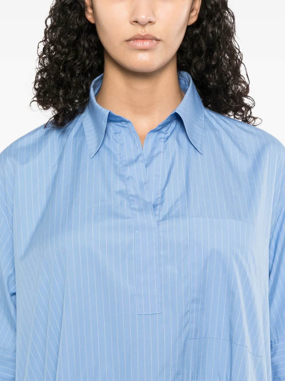 JNBY Gestreepte jurk met asymmetrische zoom Blauw