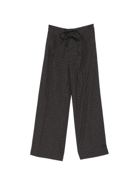 LESS checked drawstring trousers