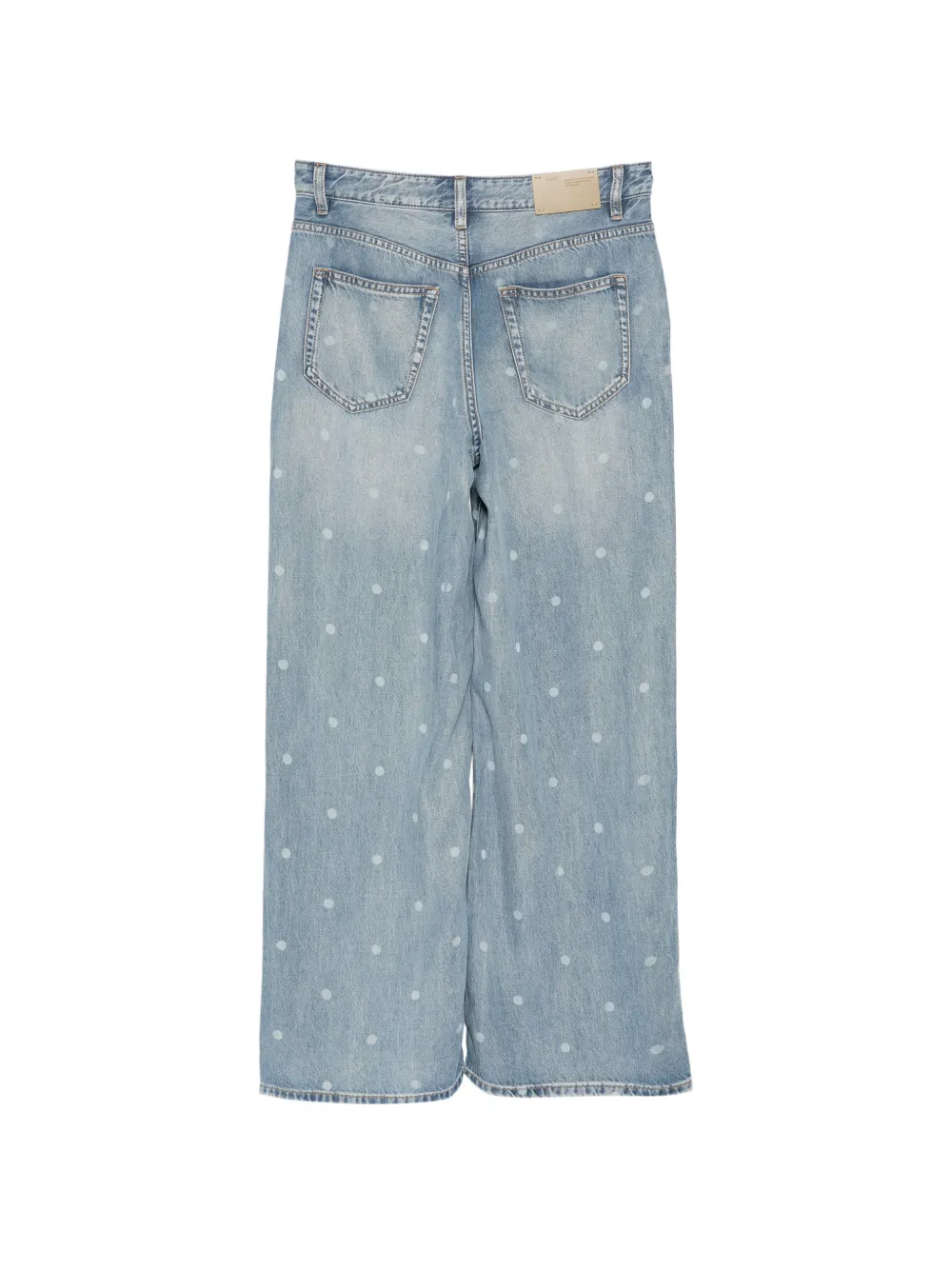  Jnby Polka Dot Flared Jeans - Blue 