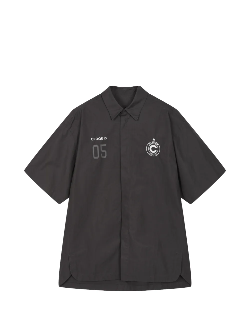 CROQUIS Camicia con logo ricamato - Nero