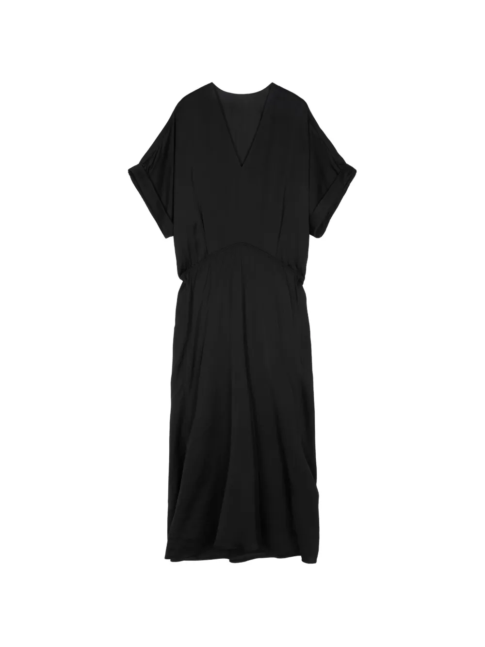LESS V-neck flared dress - Black