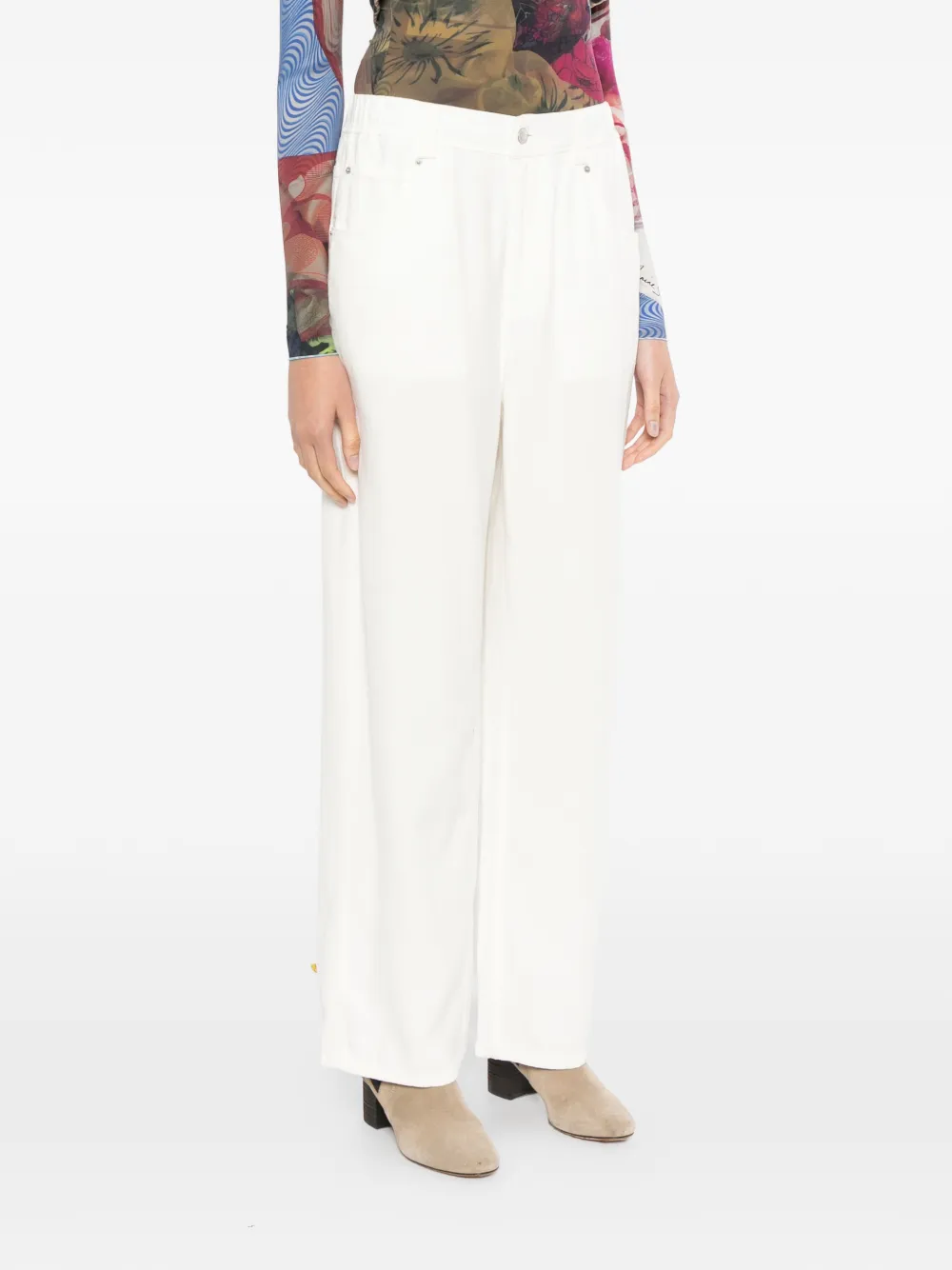  Less Pantalones Rectos Con Cordones - Neutro 