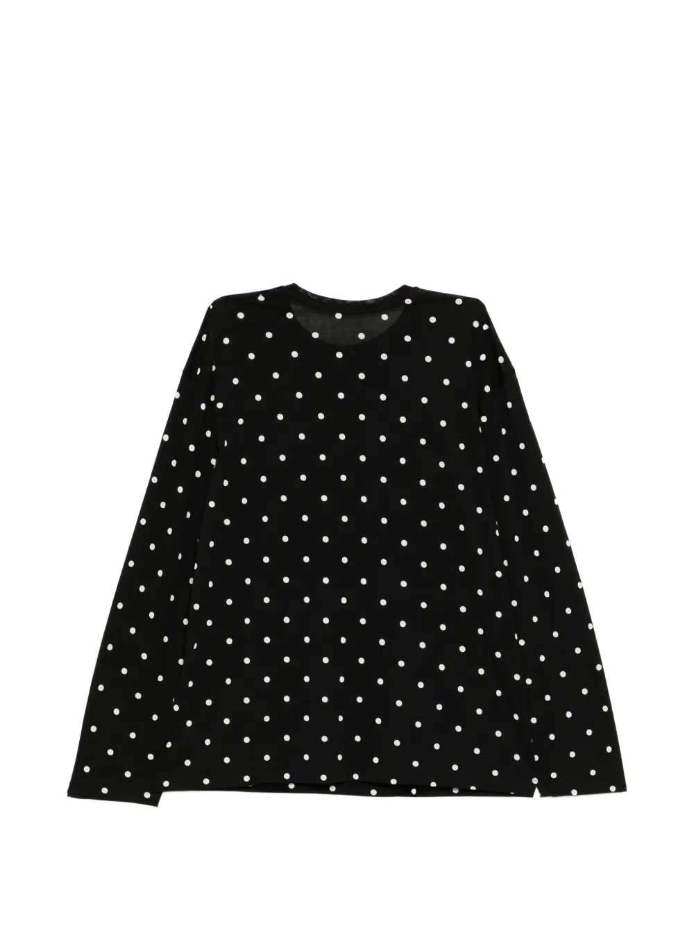  Jnby Polka Dot Long-sleeve Top - Black 