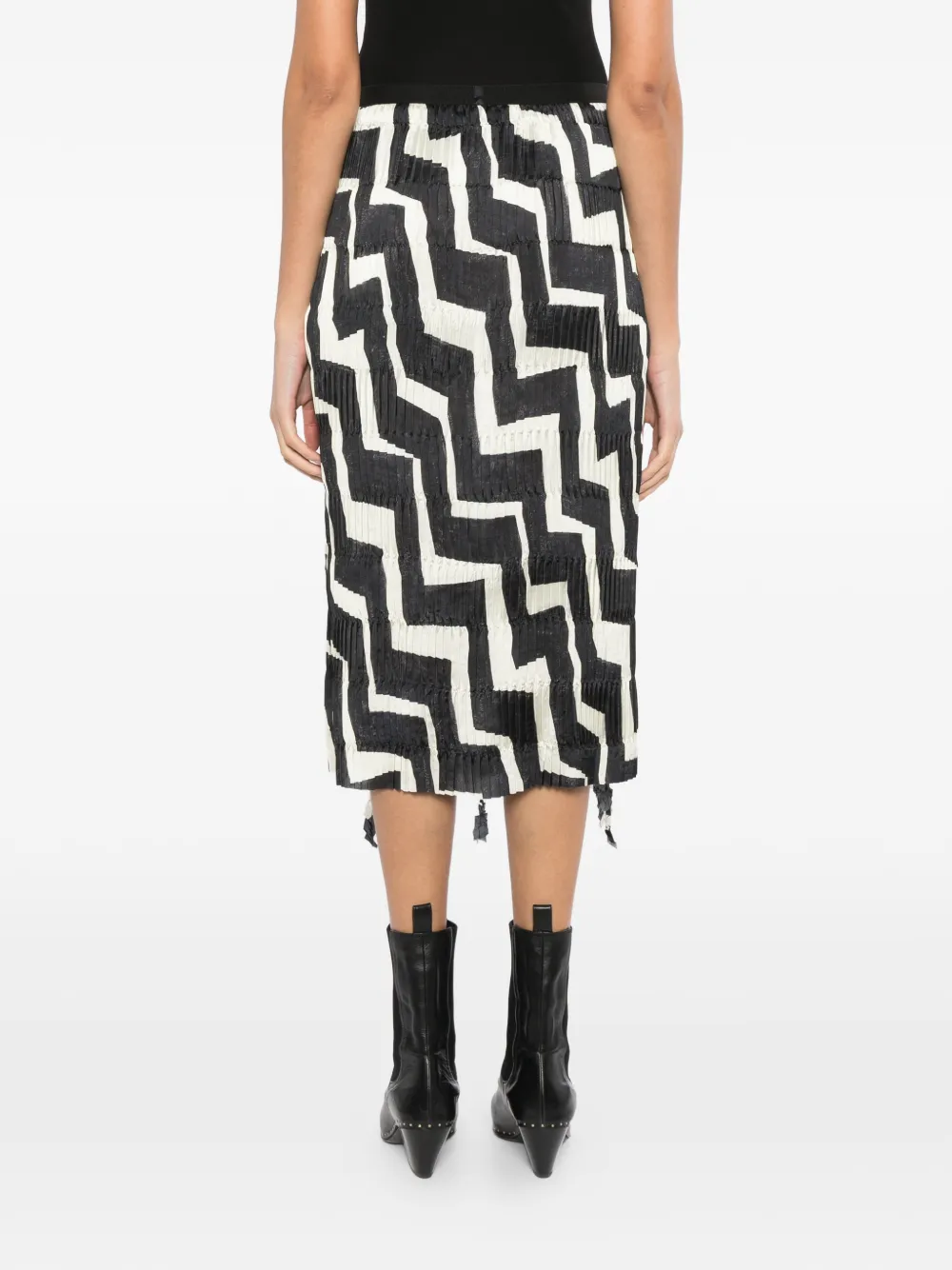 JNBY Midi-rok met geometrische print Zwart